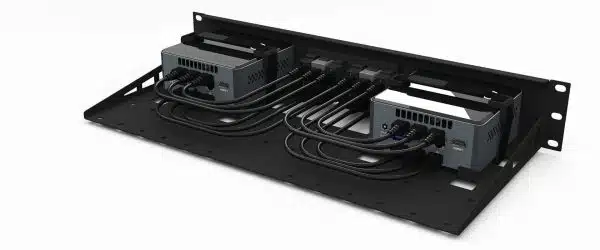 UM-INT-001 - Kit de montage en rack Intel NUC 19″ | 2x emplacement NUC | 12x connecteur | 1,66U